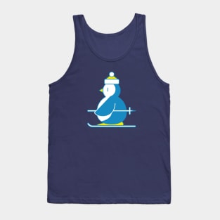 Little Blue Penguin Skiing Tank Top